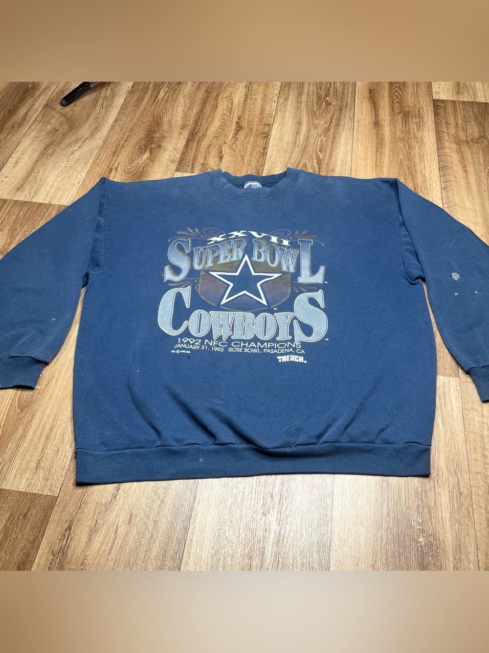 VTG 1992 XL NFL Dallas Cowboys NFC Champions Graphic Crewneck Sweatshirt